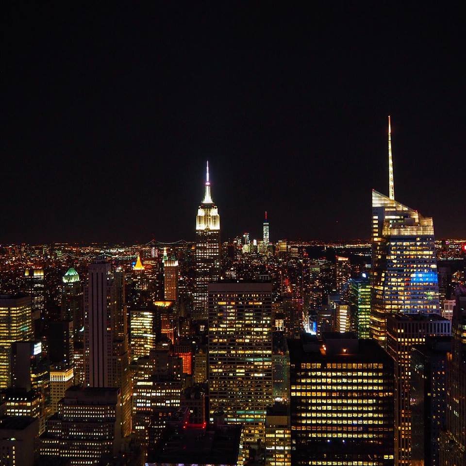 New York Skyline bei Nacht NYC